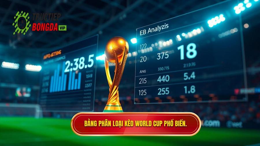 Bảng phân loại các loại kèo phổ biến tại World Cup